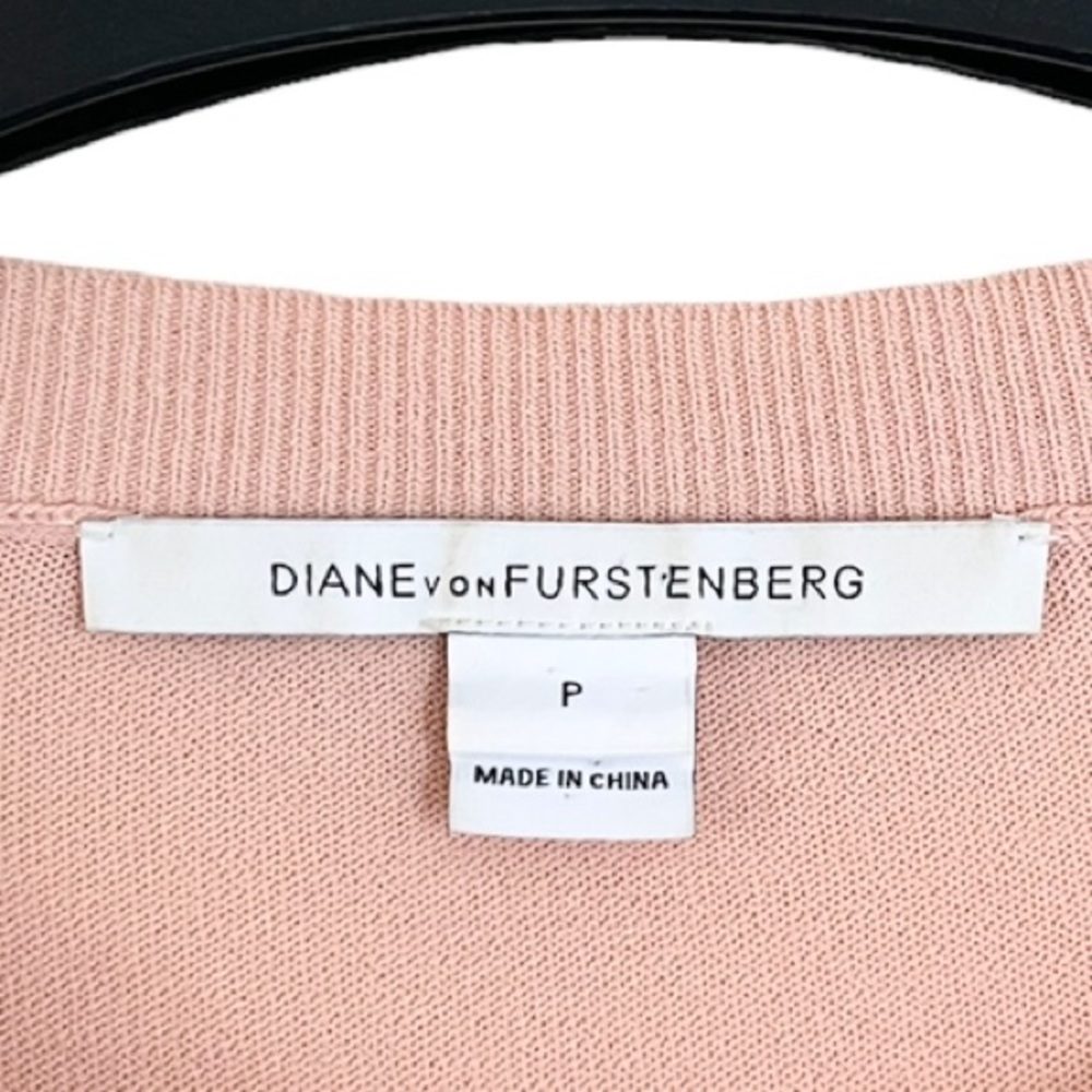 Diane Von Furstenberg Crochet Lightweight Long Sleeve Crewneck Sweater - Picture 5 of 6